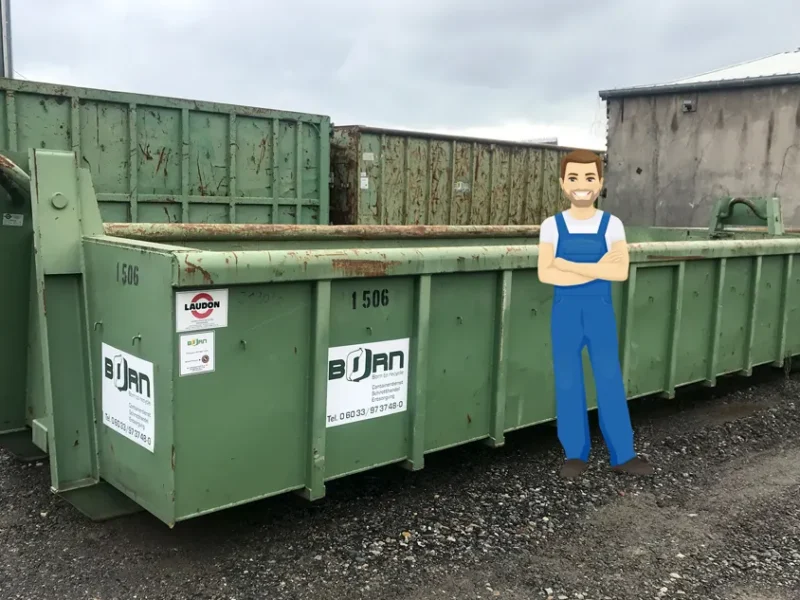 15 m³ Abrollcontainer mit Doppeltüren