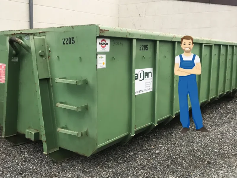 22 m³ Abrollcontainer mit Doppeltür
