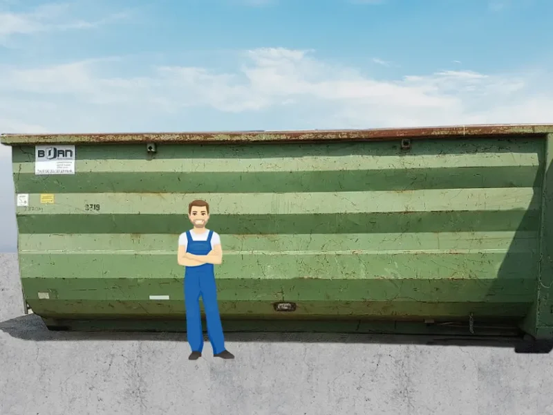 37 m³ Abrollcontainer mit Doppeltür