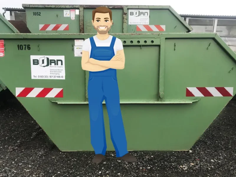 10 m³ Absetzcontainer, asymmetrisch