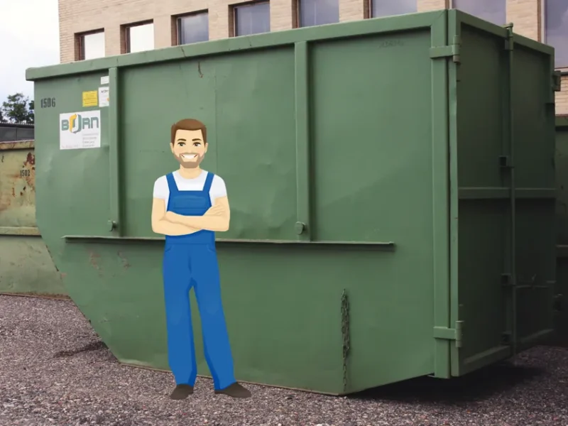 15 m³ Absetzcontainer mit Doppeltür, hoch